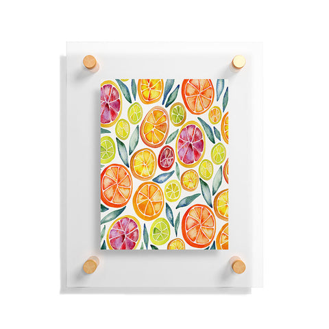 Cat Coquillette Citrus Slices Pattern Floating Acrylic Print