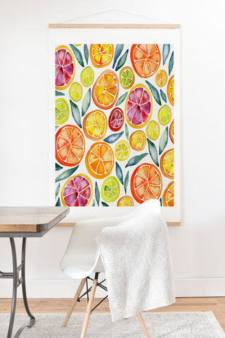 Cat Coquillette Citrus Slices Pattern Art Print And Hanger