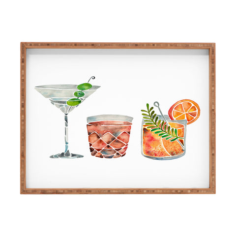 Cat Coquillette Classic Cocktails 1960s Rectangular Tray