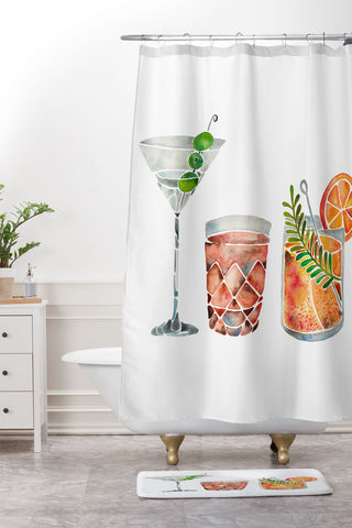 Cat Coquillette Classic Cocktails 1960s Shower Curtain And Mat