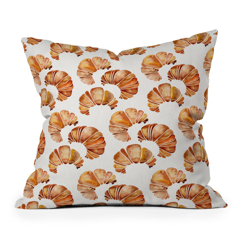 Cat Coquillette Croissant Collection Throw Pillow