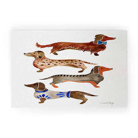 Cat Coquillette Dachshunds by CatCoq Welcome Mat