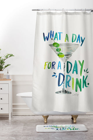 Cat Coquillette Day Drink Shower Curtain And Mat