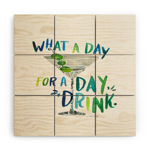 Cat Coquillette Day Drink Wood Wall Mural