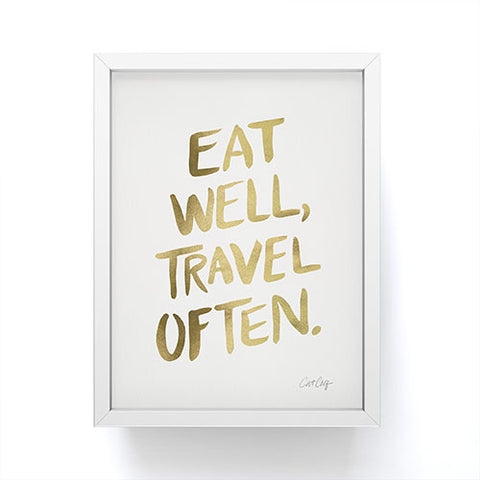 Cat Coquillette Eat Well Travel Often Gold Framed Mini Art Print