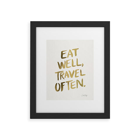 Cat Coquillette Eat Well Travel Often Gold Framed Art Print