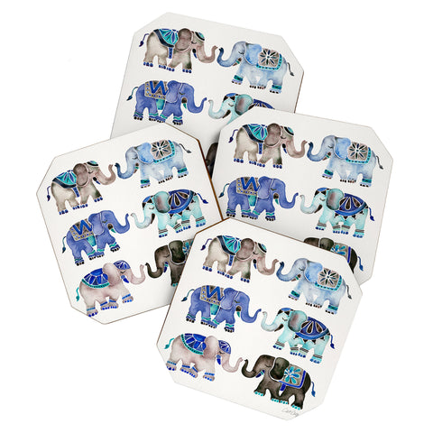 Cat Coquillette Elephant Collection Coaster Set
