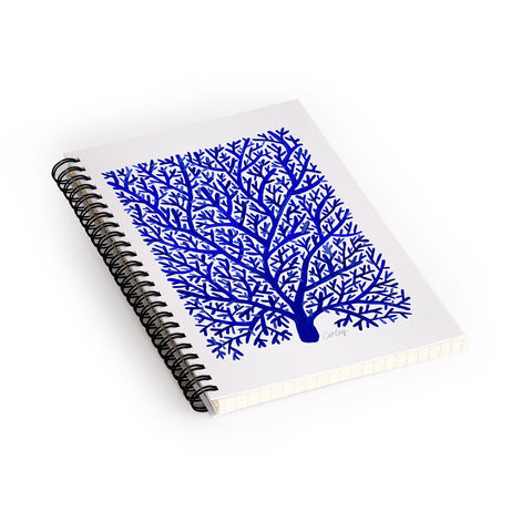 Cat Coquillette Fan Coral Navy Spiral Notebook