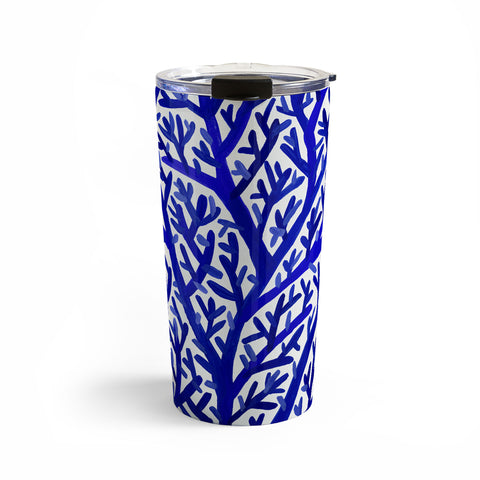 Cat Coquillette Fan Coral Navy Travel Mug