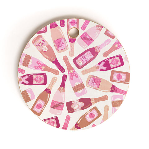 Cat Coquillette French Champagne Collection Pink Cutting Board Round