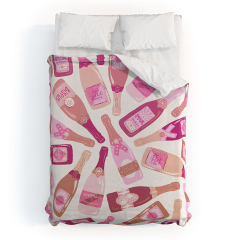 Cat Coquillette French Champagne Collection Pink Duvet Cover