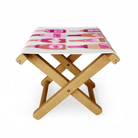 Cat Coquillette French Champagne Collection Pink Folding Stool