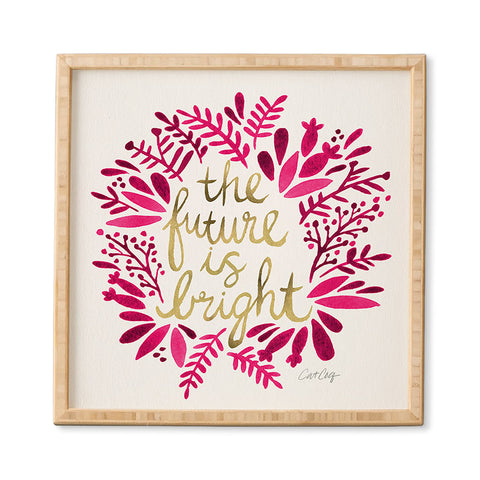Cat Coquillette Future is Bright Pink Gold Framed Wall Art