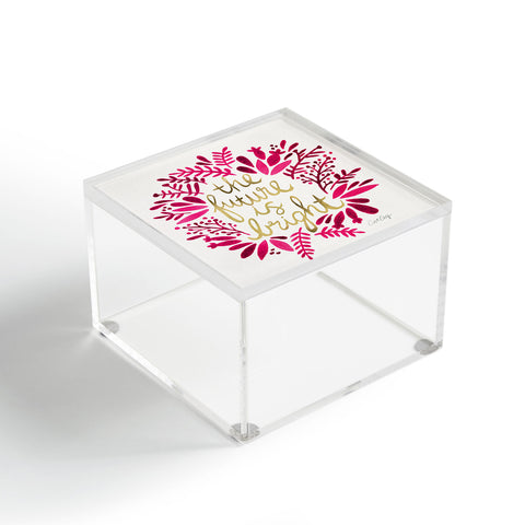 Cat Coquillette Future is Bright Pink Gold Acrylic Box