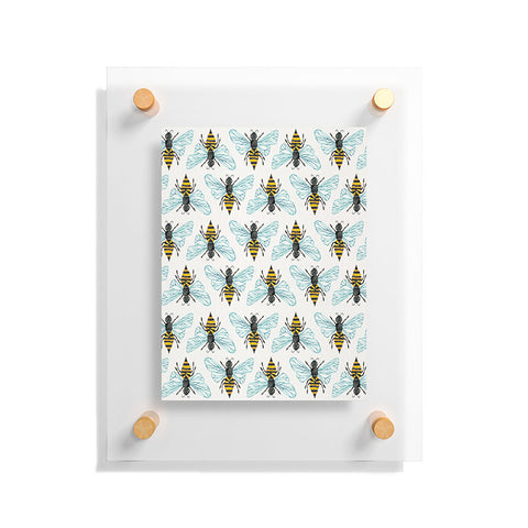 Cat Coquillette Honey Bee Pattern Floating Acrylic Print