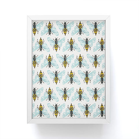 Cat Coquillette Honey Bee Pattern Framed Mini Art Print