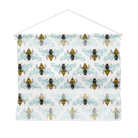 Cat Coquillette Honey Bee Pattern Wall Hanging Landscape