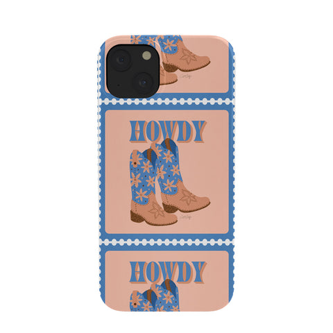 Cat Coquillette Howdy Cowgirl Blue Peach Phone Case