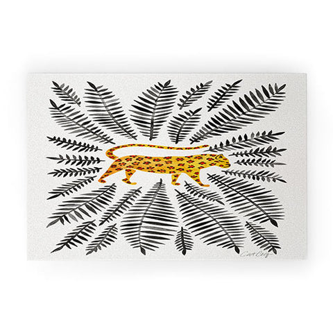 Cat Coquillette Jaguar and Fronds Welcome Mat