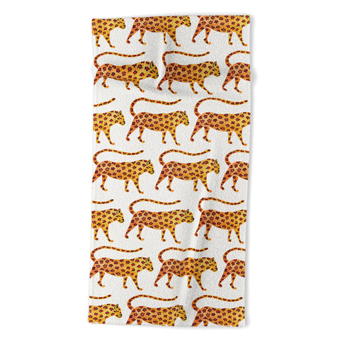 Cat Coquillette Jaguar Pattern Beach Towel