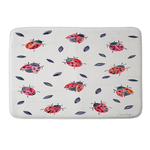 Cat Coquillette Ladybug Collection Memory Foam Bath Mat