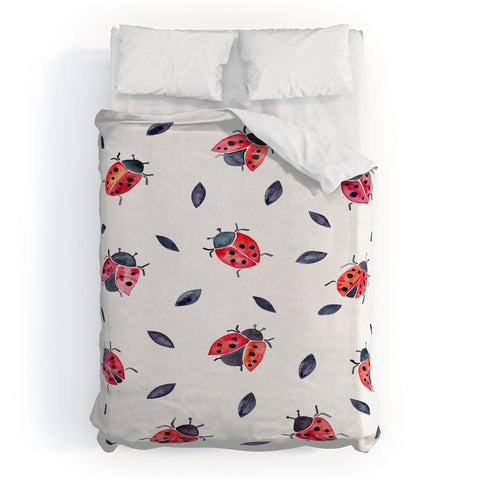 Cat Coquillette Ladybug Collection Duvet Cover
