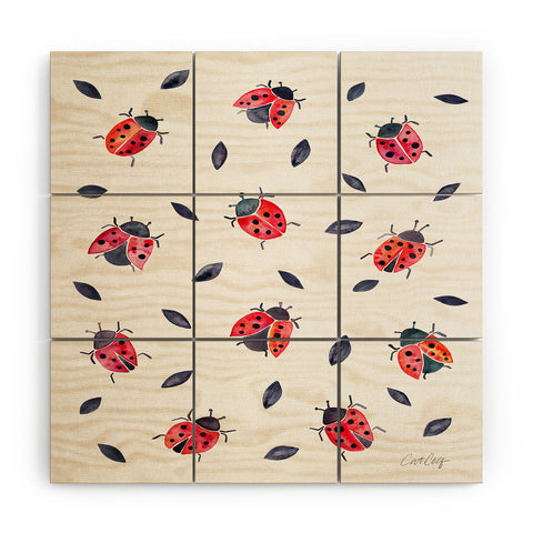 Cat Coquillette Ladybug Collection Wood Wall Mural