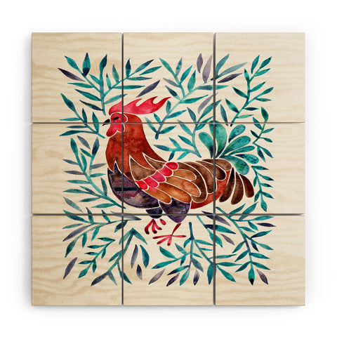 Cat Coquillette Le Coq Wood Wall Mural