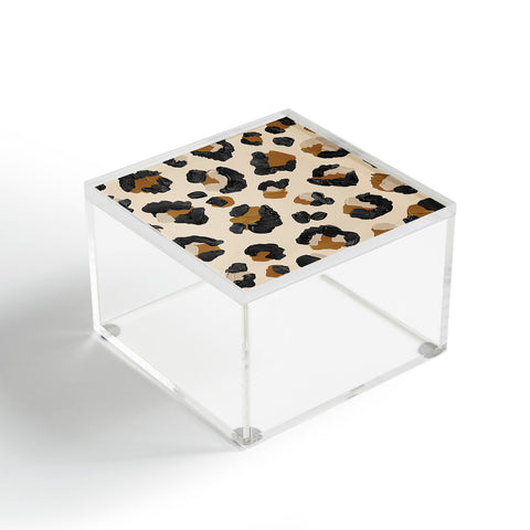 Cat Coquillette Leopard Print Neutral Gold Li Acrylic Box