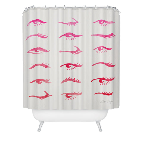 Cat Coquillette Mascara Envy Pink Shower Curtain