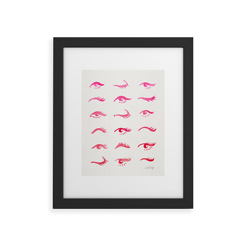 Cat Coquillette Mascara Envy Pink Framed Art Print