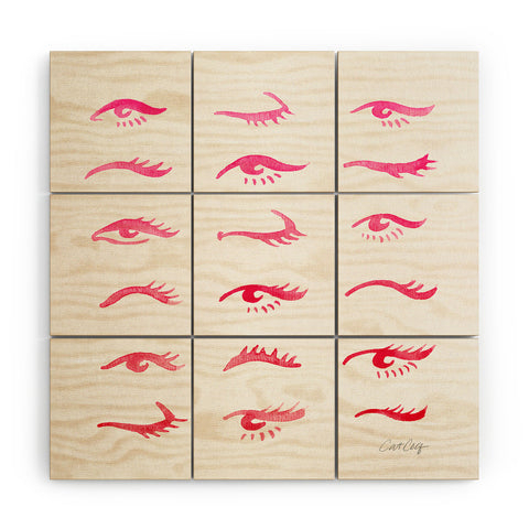 Cat Coquillette Mascara Envy Pink Wood Wall Mural