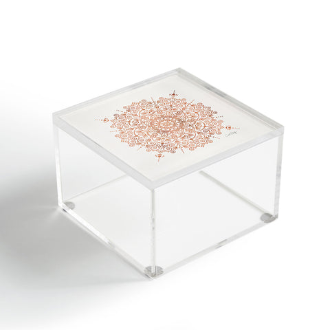 Cat Coquillette Moroccan Mandala Rose Gold Acrylic Box