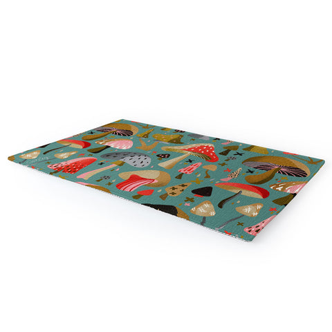 Cat Coquillette Mushroom Collection Mint Area Rug