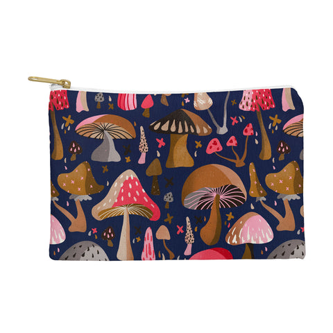Cat Coquillette Mushroom Collection Navy Pouch