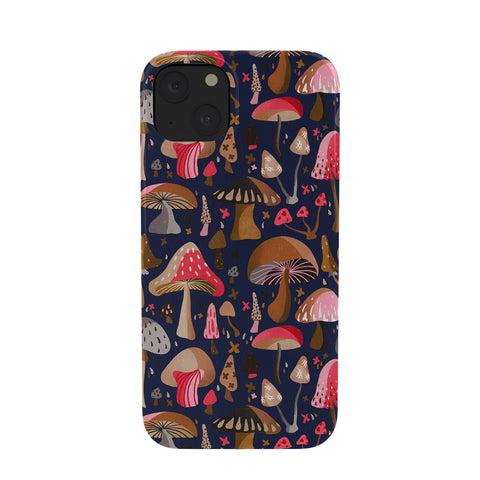 Cat Coquillette Mushroom Collection Navy Phone Case