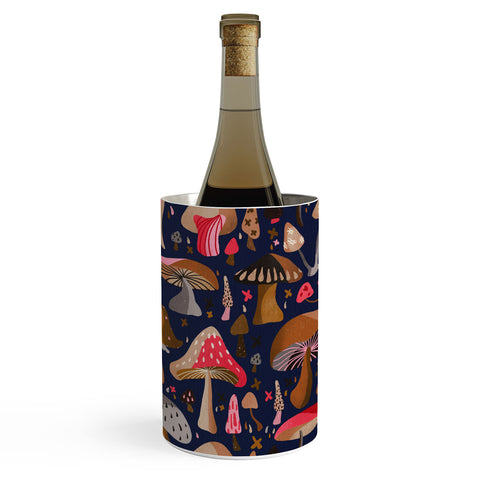 Cat Coquillette Mushroom Collection Navy Wine Chiller