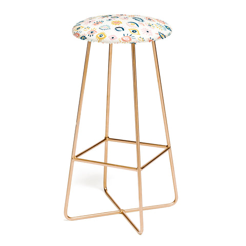 Cat Coquillette Mystic Eyes Primary Palette Bar Stool
