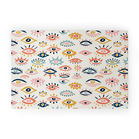 Cat Coquillette Mystic Eyes Primary Palette Welcome Mat