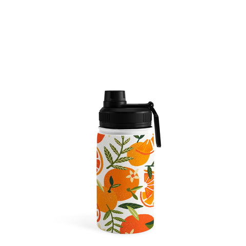 Cat Coquillette Orange Blooms White Palette Water Bottle