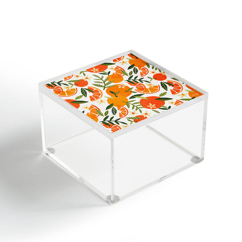 Cat Coquillette Orange Blooms White Palette Acrylic Box