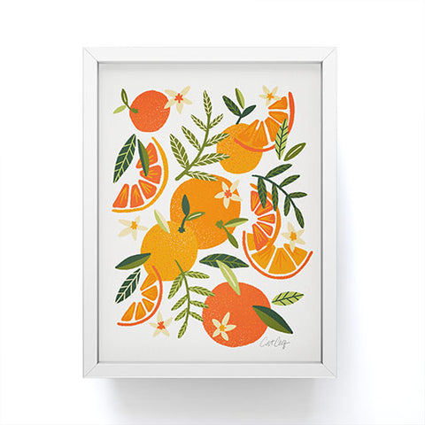 Cat Coquillette Orange Blooms White Palette Framed Mini Art Print