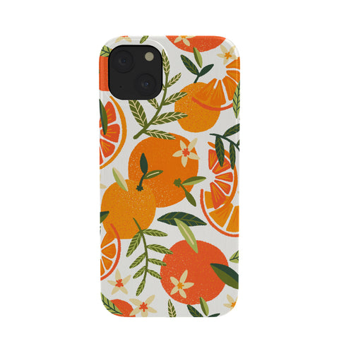 Cat Coquillette Orange Blooms White Palette Phone Case