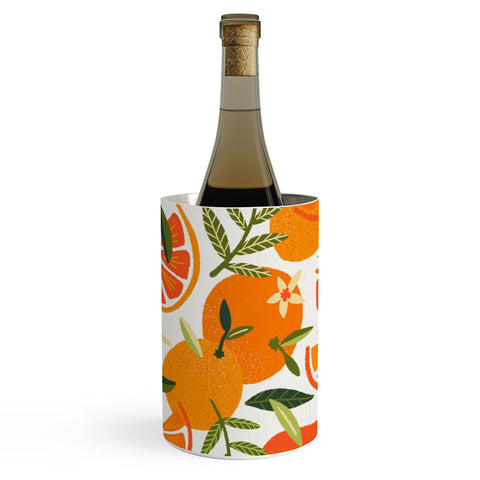 Cat Coquillette Orange Blooms White Palette Wine Chiller