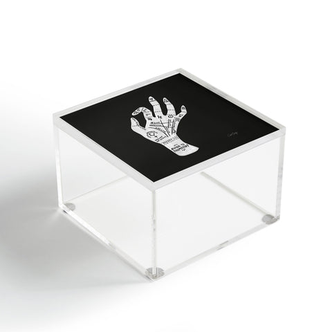 Cat Coquillette Palmistry White on Black Acrylic Box