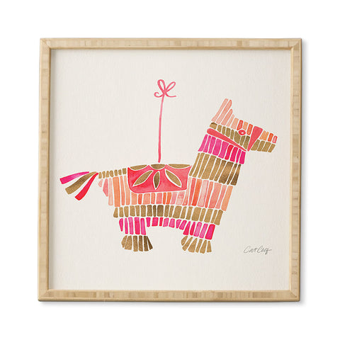 Cat Coquillette Pinata Pink and Rose Gold Framed Wall Art