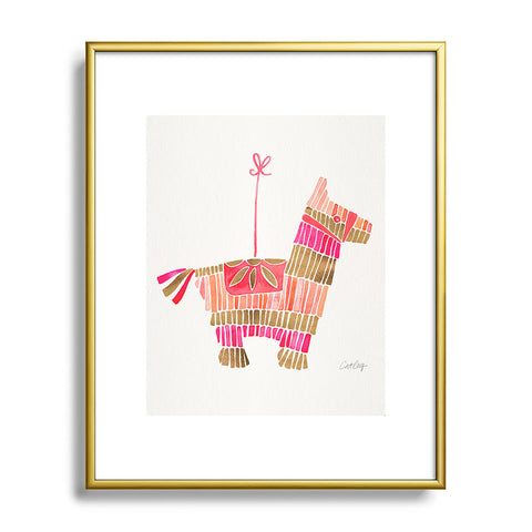 Cat Coquillette Pinata Pink and Rose Gold Metal Framed Art Print