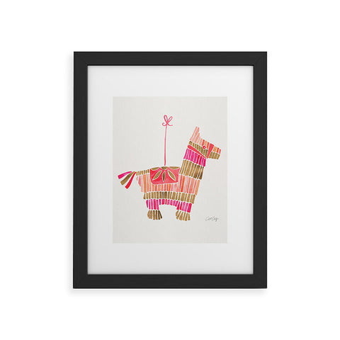 Cat Coquillette Pinata Pink and Rose Gold Framed Art Print