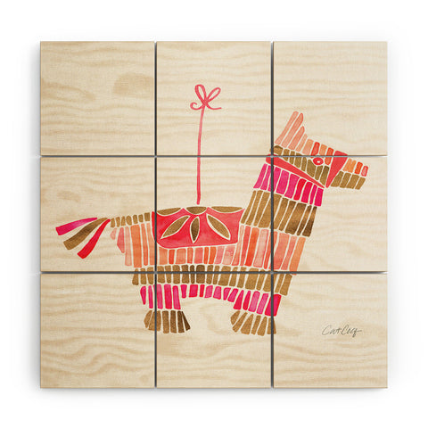 Cat Coquillette Pinata Pink and Rose Gold Wood Wall Mural