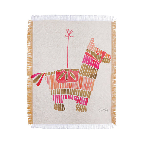 Cat Coquillette Pinata Pink and Rose Gold Throw Blanket